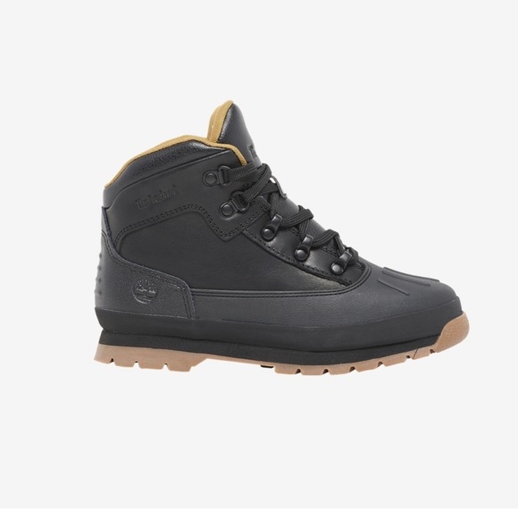 Timberland Kids Black and Tan Boots - Picture 2 of 10